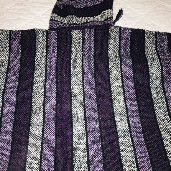 Woven Authentic Mexican Baja Hoodie Pullover Surf “Drug Rug” - Picture 7 of 7